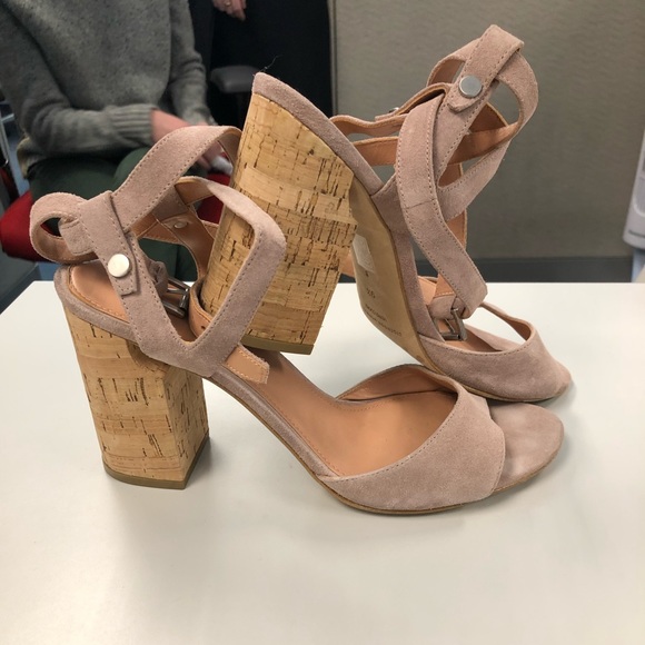 Sigerson Morrison Block Heel Suede Sandel - Picture 1 of 7